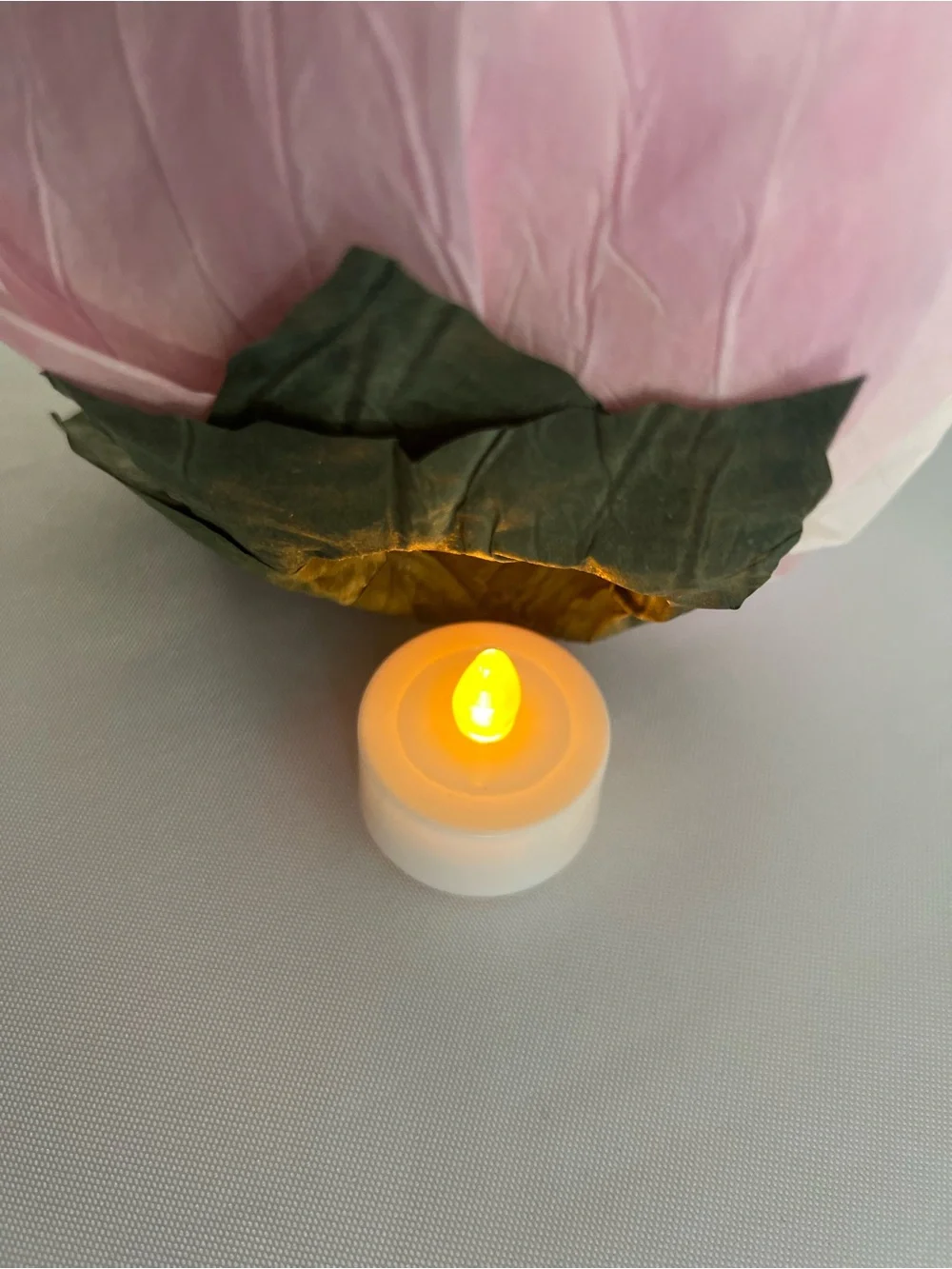 LED Votive cover. Pink Bloom Decorative Flower Accent. All occasions and gifts